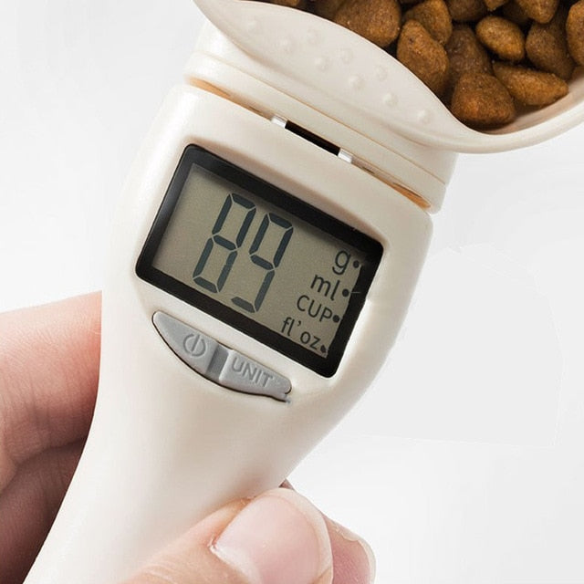 800g/1g Pet Food Scale Cup For Dog Cat Feeding Bowl Spoon Kitchen Portable Pet Scoop For Measuring Food With Led Display