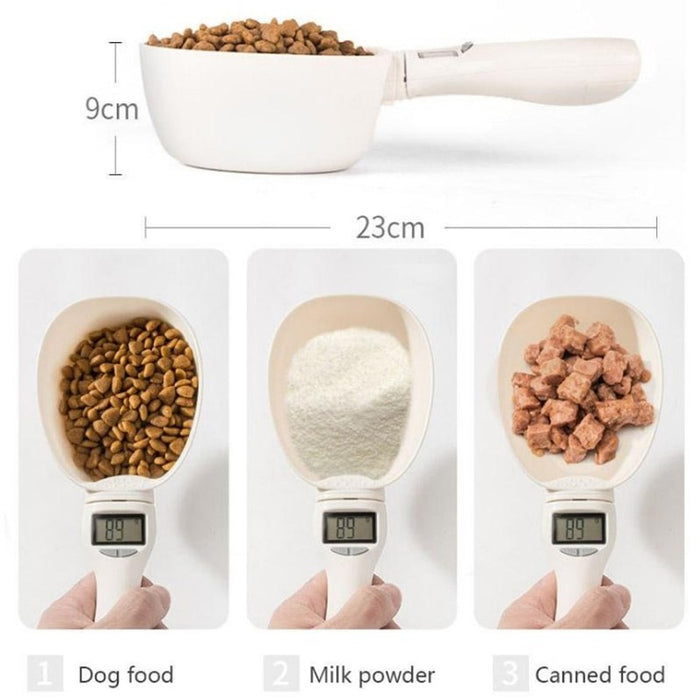 800g/1g Pet Food Scale Cup For Dog Cat Feeding Bowl Spoon Kitchen Portable Pet Scoop For Measuring Food With Led Display